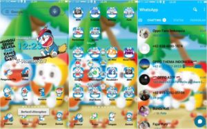 Tema Oppo Doraemon Tembus Whatsapp Lucu